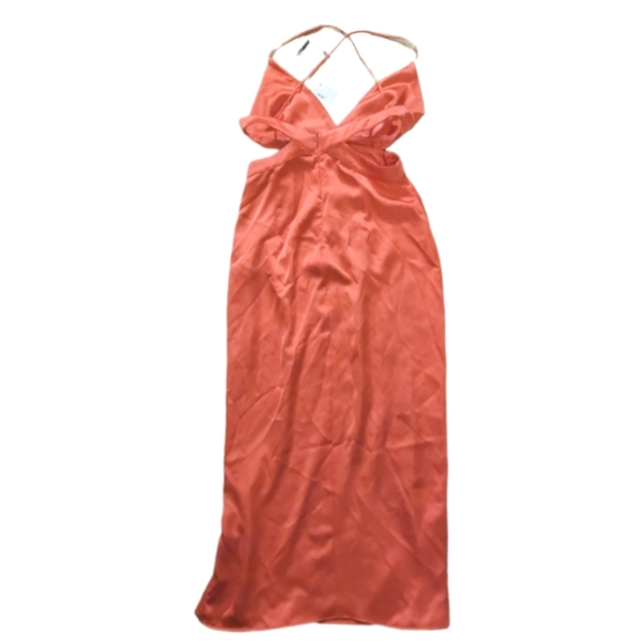 Zara Dresses & Skirts - NWT! Beautiful! Zara rose colored cutout midi dress small
